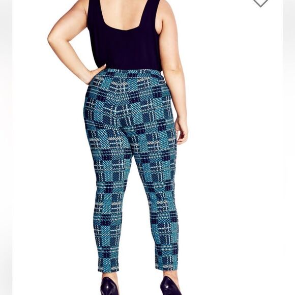 Avenue Pant Jemma Teal/Black Pull on Pants SZ 16 NWT - Picture 2 of 4